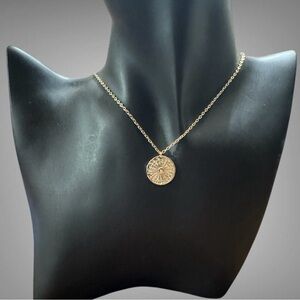 DAINTY GOLD TONE SUNSHINE NECKLACE